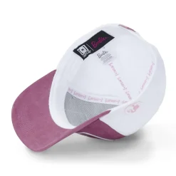 Casquette femme trucker en suedine finitions premium Barbie