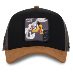 Casquette homme trucker mix de matière Looney Tunes Bugs ans Daffy