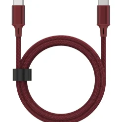 Câble de charge USB C/USB C 2m - Rouge