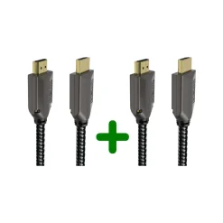 Câble HDMI x2 HDMI 2.1 droit noir 1M5