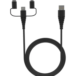 Câble Lightning/MUSB/USB C NMFI - Noir