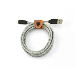 Câble USB C vers USB gris 2m tressé