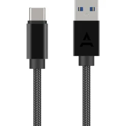 Câble USB C vers USB noir 2m tressé
