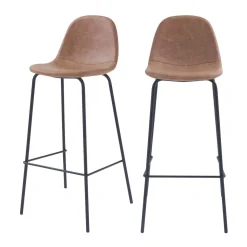 Chaise de bar Henrik en cuir synthétique (lot de 2)