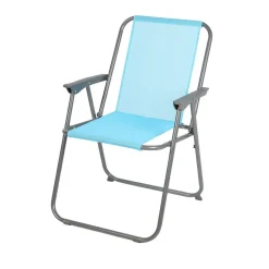 Chaise de camping pliable - Bleu turquoise