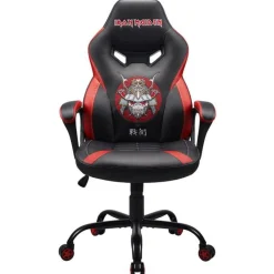 Chaise gaming Iron Maiden Senjutsu , fauteuil gamer Noir et rouge taille S/M