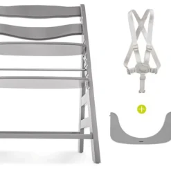 Chaise haute Alpha + B gris