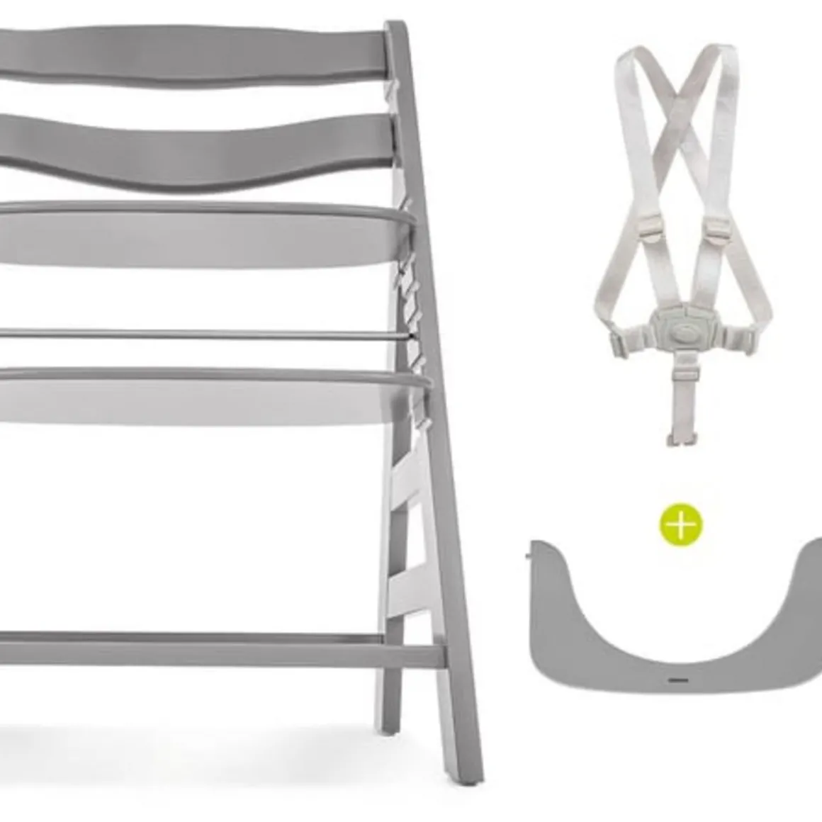 Chaise haute Alpha + B gris