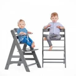 Chaise haute Alpha + B gris