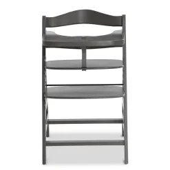 Chaise haute Alpha Select Gris foncé + Tablette pour chaise haute en bois Alpha Wooden Tray Gris foncé