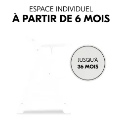 Chaise haute Alpha+B Blanc + Tablette pour chaise haute en bois Alpha Wooden Tray Blanc