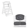 Chaise haute Alpha+B Blanc + Coussin chaise haute en bois Highchair Pad Select Mickey Mouse Gris Anthracite