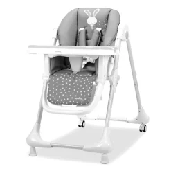 Chaise haute avec roues Baby Rabbit Gris