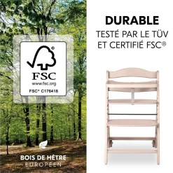 Chaise haute Beta+B blanc beige