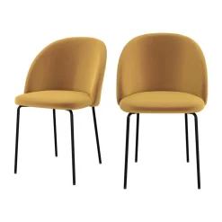 Chaise Karl en velours (lot de 2)