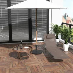 Chaise longue pliante bain de soleil inclinable transat textilène lit jardin plage 182L x 56l x 24,5H cm chocolat