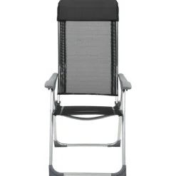 Chaise pliante de camping lot de 2 Noir Aluminium