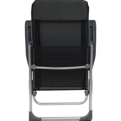 Chaise pliante de camping lot de 2 Noir Aluminium