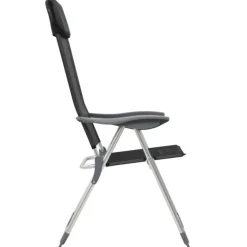 Chaise pliante de camping lot de 2 Noir Aluminium