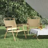 Chaises de camping lot de 2 Beige 54x43x59 cm Tissu Oxford