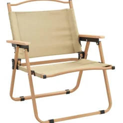 Chaises de camping lot de 2 Beige 54x43x59 cm Tissu Oxford