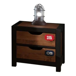 Chambre Complète Enfant 5P Alex Marron & Noir