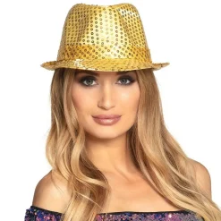 Chapeau Popstar Sequins Or