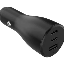 Chargeur allume-cigare 2 USB-C 30W + 1 USB-A 12W