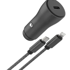 Chargeur allume-cigare 30W USB-C + Cable lightning