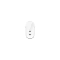 Chargeur secteur USB-C 2 X 30W blanc