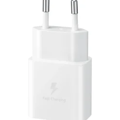 Chargeur secteur 15W USB-C + cable blanc