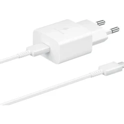 Chargeur secteur 15W USB-C + cable blanc