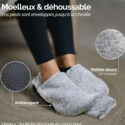 Chauffe pieds bouillotte douce 3 litres, déhoussable et antidérapant
