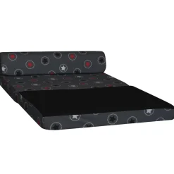 Chauffeuse 2 places STAR tissu gris étoiles