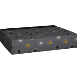 Chauffeuse 2 places STAR tissu gris étoiles