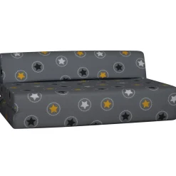 Chauffeuse 2 places STAR tissu gris étoiles