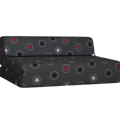 Chauffeuse 2 places STAR tissu gris étoiles