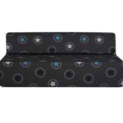 Chauffeuse 2 places STAR tissu gris étoiles