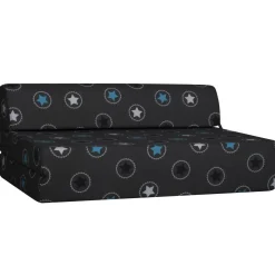 Chauffeuse 2 places STAR tissu gris étoiles