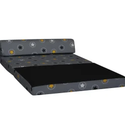 Chauffeuse 2 places STAR tissu gris étoiles