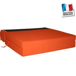 Chauffeuse convertible 2 places en tissu uni CHAPI