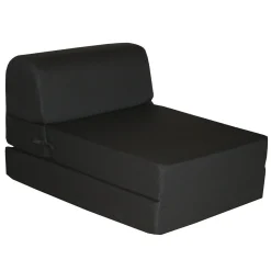 Chauffeuse convertible 1 place en tissu uni CHAPI