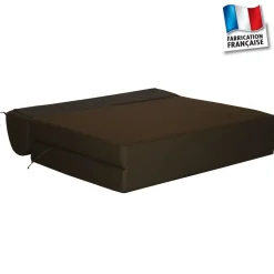 Chauffeuse convertible 1 place en tissu uni CHAPI