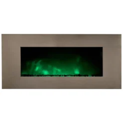 Cheminée électrique 2000w avec télécommande - pure inox xxl