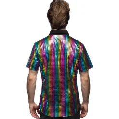 Chemise disco Diamond arc-en-ciel - Homme - XXL
