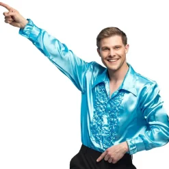 Chemise Disco Turquoise - Adulte - XL