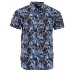 Chemise /Noire à Motifs Homme RMS26 Aquarelle