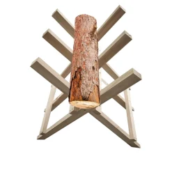 Chevalet en bois WERKAPRO à 3 supports pour sciage de bûches