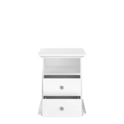 Chevet 1 niche 2 tiroirs L45cm NESRINE