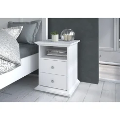 Chevet 1 niche 2 tiroirs L45cm NESRINE